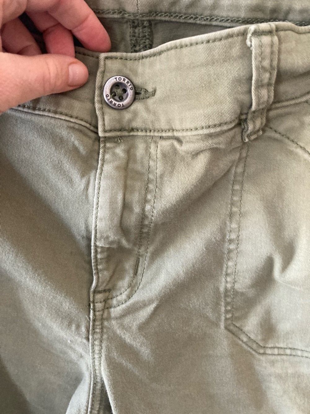 torrid Olive-Green Straight Leg Utility Pants - Picture 6 of 7